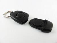 Buckle with key ring for lanyards / 23x43 mm - black