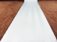 Seat belt strap - silver / 38 mm