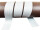 Seat belt strap - silver / 38 mm