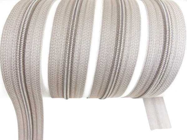 Endless zippers loose - per meter - spiral (3mm) beige brown