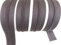 Endless zippers loose - per meter - spiral (3mm) chocolate brown