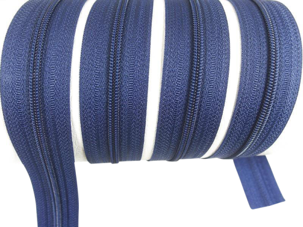 Endless zippers loose - per meter - spiral (3mm) navy blue