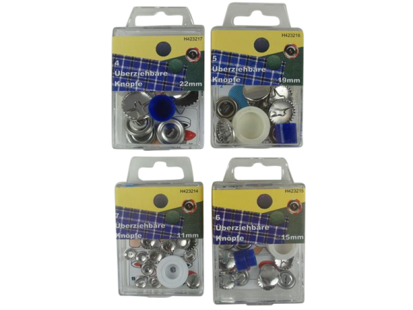 Pull-on buttons with tools