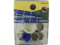 Überziehbare Knöpfe mit Werkzeug 19mm 5er Set