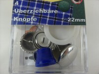 Überziehbare Knöpfe mit Werkzeug 23mm 4er Set