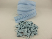 Zipper 5 mm spiral sky blue