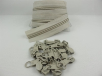 Zipper 5 mm Spirale hell-beige