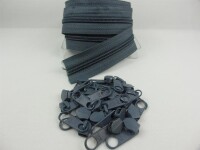 Zipper 5 mm spiral iron gray