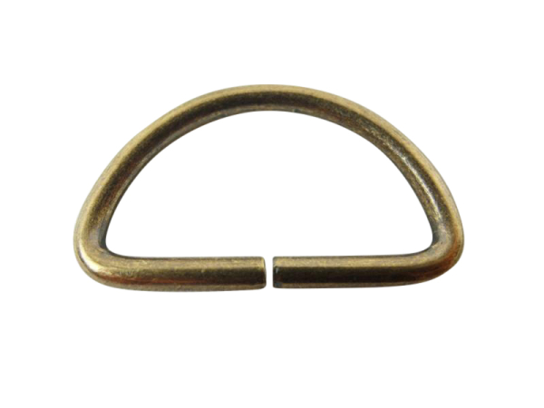 D-ring / half ring light model 20 mm old brass