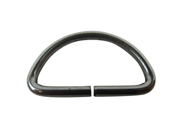 D-Ring / Halbring  leichtes Model 25 mm platinium