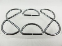 D-Ring / Halbring  leichtes Model 25 mm platinium