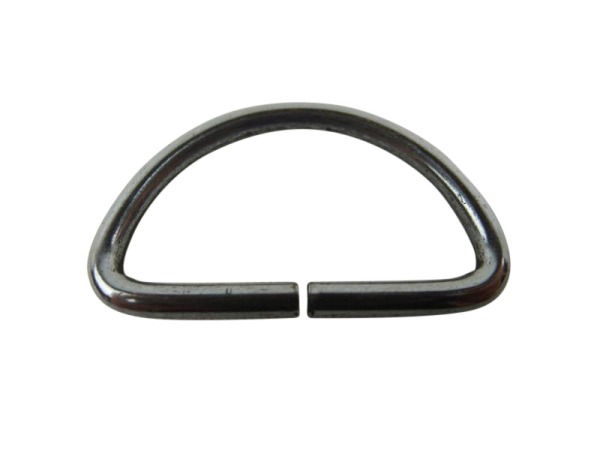 D-ring half ring oval seam light model 30 mm platinum