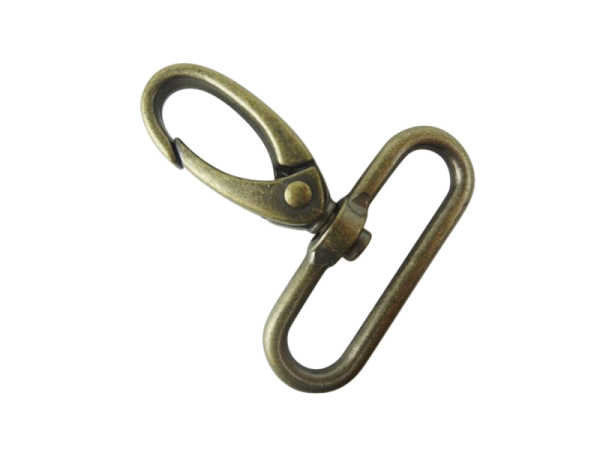 Carabiner hook 40 mm model "oval" antique brass