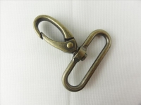 Carabiner hook 40 mm model "oval" antique brass