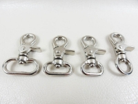 Scissor carabiner with rein snap