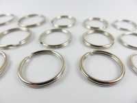 Key ring / outer diameter - approx. 10 mm / 12 mm - silver