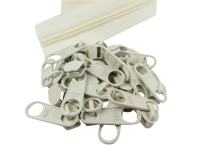 Zipper 5 mm spiral cream white
