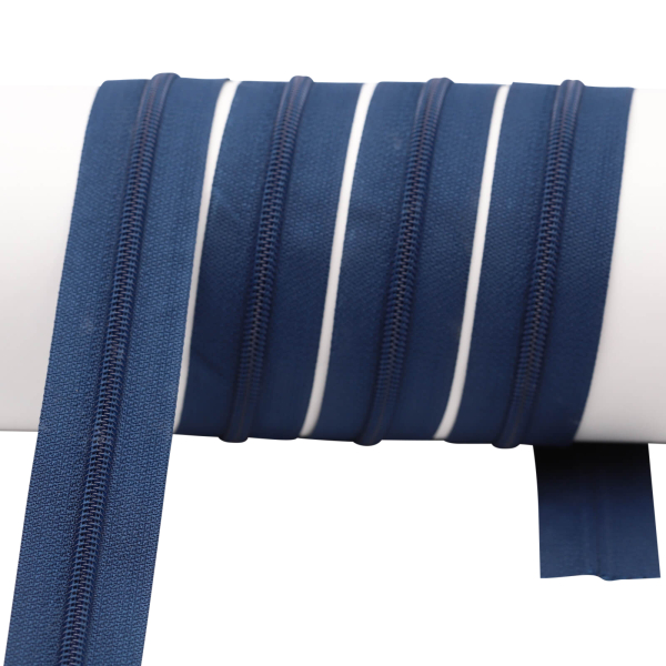 Endless zippers loose - per meter - spiral (5mm) navy blue