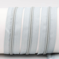 Endless zippers loose - per meter - spiral (5mm) silver gray