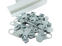 Zipper 5 mm spiral silver gray