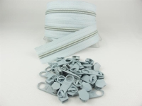 Zipper 5 mm Spirale silbergrau
