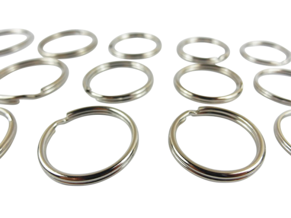 Key ring / outer diameter - approx. 16 mm / 18 mm - silver