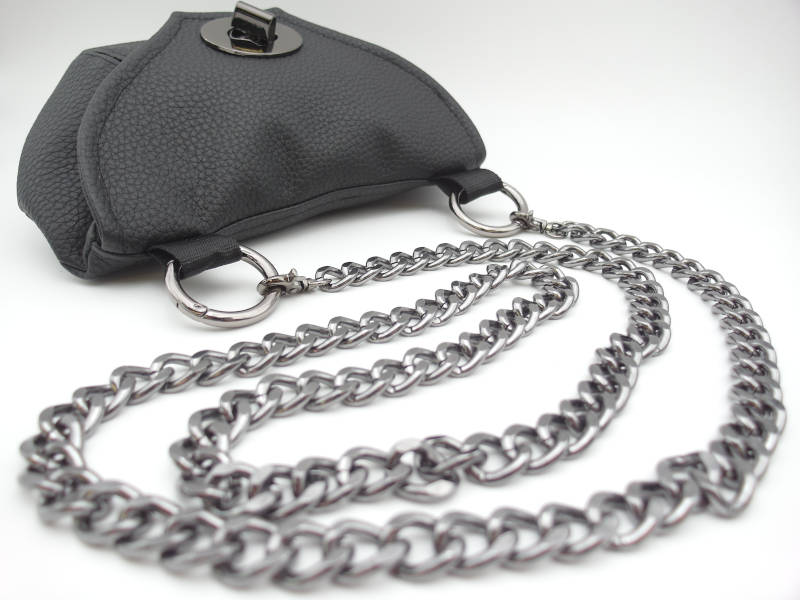Kunstleder Tasche Schnittmuster schwarz