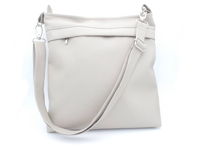 Kunstleder Tasche Schnittmuster silber