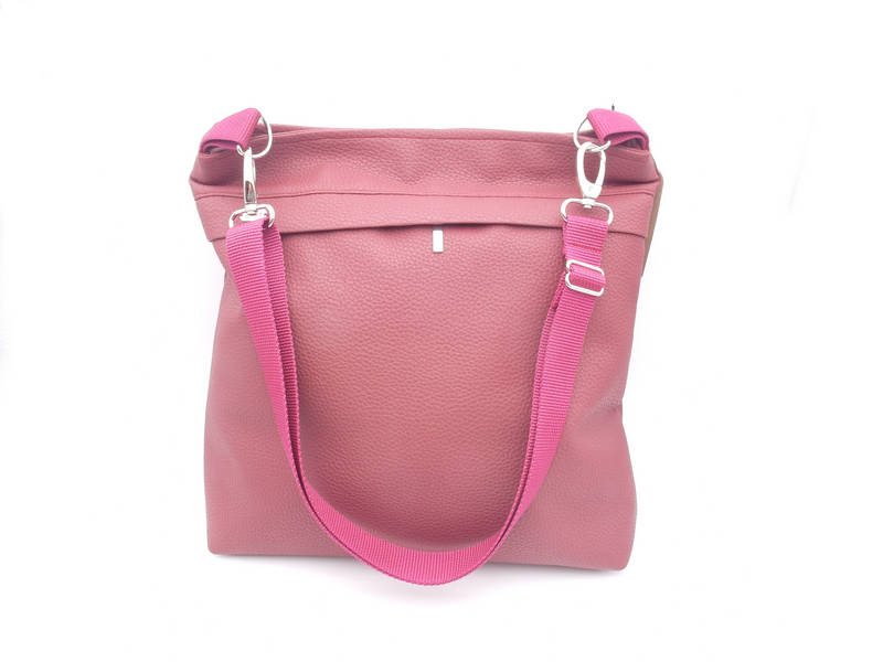 Kunstleder Tasche Schnittmuster pink
