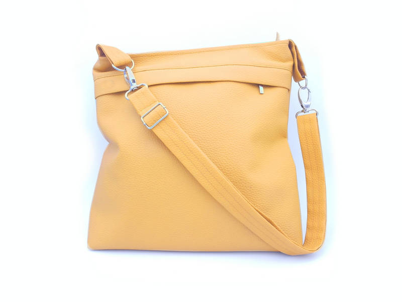 Kunstleder Tasche Schnittmuster sand